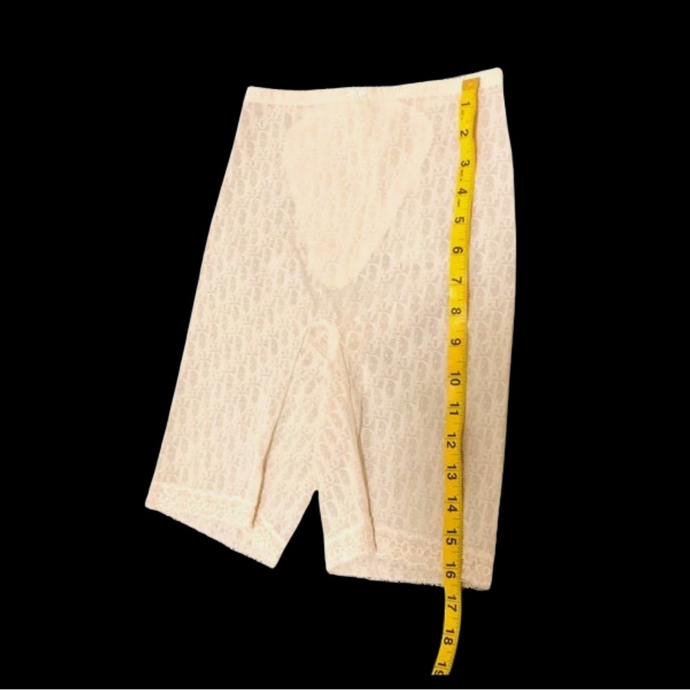 Dior 80’s Vintage Monogram Logo Nude Beige Biker Lingerie Girdle Shorts - Picture 11 of 13